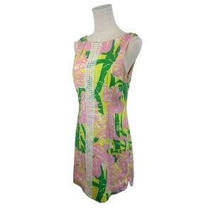 Lilly Pulitzer Flamingo Print Sleeveless‎ Dress 20th Anniversary Size 8